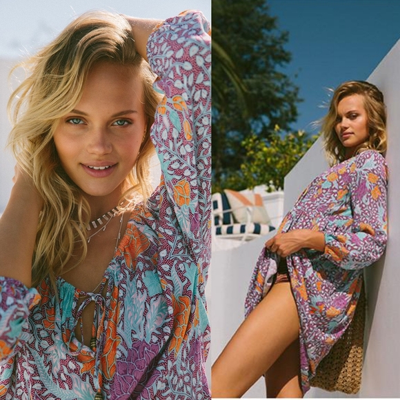 New Arnhem Sinta Magenta Tunic Mini Dress 8 S pink - Picture 6 of 16